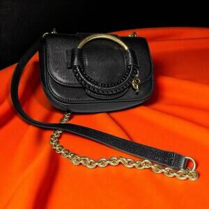 See by Chloé Hana Black Leather Crossbody Bag